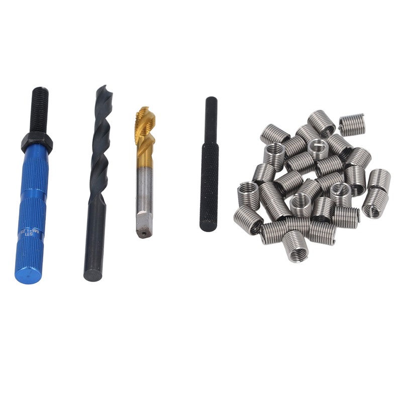 34Pcs Metric Thread Repair Insert Kit Stainless Steel M8 X