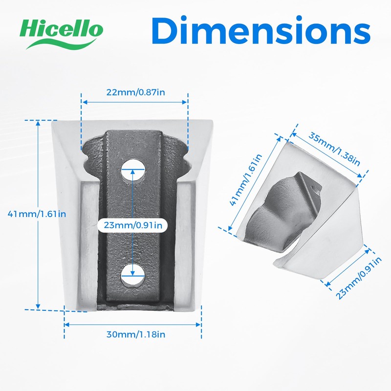 Shower Head Bracket Wall Mount | Hicello Solid Stainless Steel