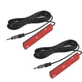 Car Stereo FM Radio Antenna - Adhesive Mount Hidden Patch - 2Pack for Truck SUV