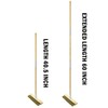 SHANGPEIXUAN Pizza Oven Brush Brass Bristles with Steel Scraper 60