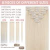 Silk-co Real Hair Clip-In Extensions, 8 Wefts, 18 Clips, 65