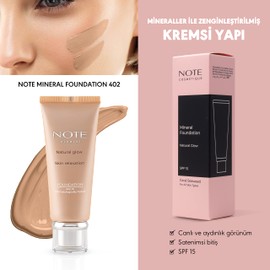 Note Mineral 402 Saten Bitişli SPF 15 Kapatıcı Fondöten