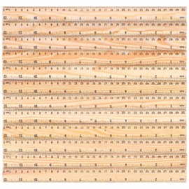 Dropfree 12 x 30 cm wooden ruler, school ruler, office ruler, measuring ruler, 2 scales (12 and 30 cm)
