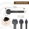 CRAFTPOINT Leather Hole Punch Set, 4mm, 3 Pieces Stainless Steel