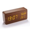Alarm Clock, Wooden Loud Volume, Stylish, Digital, Interior, Thermometer, Hygrometer,