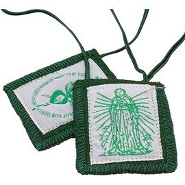 Green Scapular with Immaculate Heart of Mary Prayer | Powerful Sacramental for Catholic Devotion and Spiritual Comfort | Great Christian Gift for Confirmation