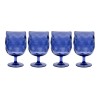 Home Ideas Set 4 Copas De Acrilico Azules, 350 Ml