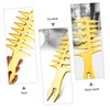 WOONEKY 1Pc Retro Styling Comb for Men Golden Multi Function