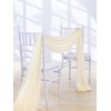 MoKoHouse Wedding Backdrop Ceiling Arch Drapes: Beige Chiffon Fabric Curtains