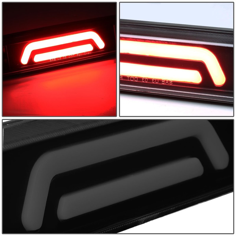 DNA MOTORING 3BL-FSPRAN99-3D-LED-BK-SM Black Housing 3D LED High Mount 3rd
