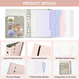 NOCAFI Sticker Book Collecting Album Reusable Sticker Storage Organizer Binder for Collecting Stickers A5 Blank Sticker Collection Holder Book with release paper Sticker Keeper Notebook (Pink)