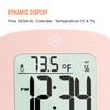 MARATHON Compact Alarm Clock with Temperature & Date, Pink -