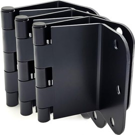 3.5 Inch Swing Clear Offset Door Hinge 3-Pack - Matte Black 5/8 Inch Radius