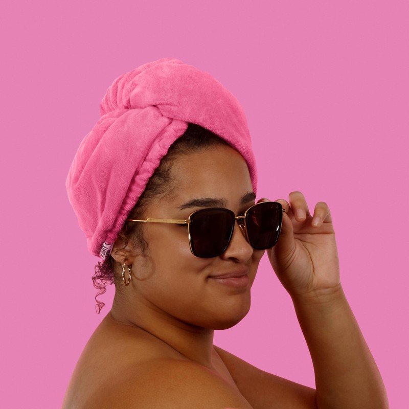 Noughty Hot Pink Hair Towel