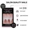 Press on Nails Medium Almond OFDNE French Tip Fake Nails
