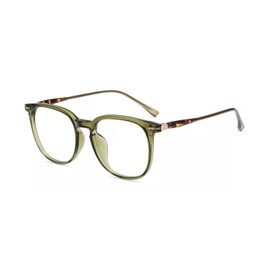 Firmoo Blue Light Reading Glasses 1.00, Stylish Lightweight Big Frame Computer Reading Glasses, Clear Green, KBT7277