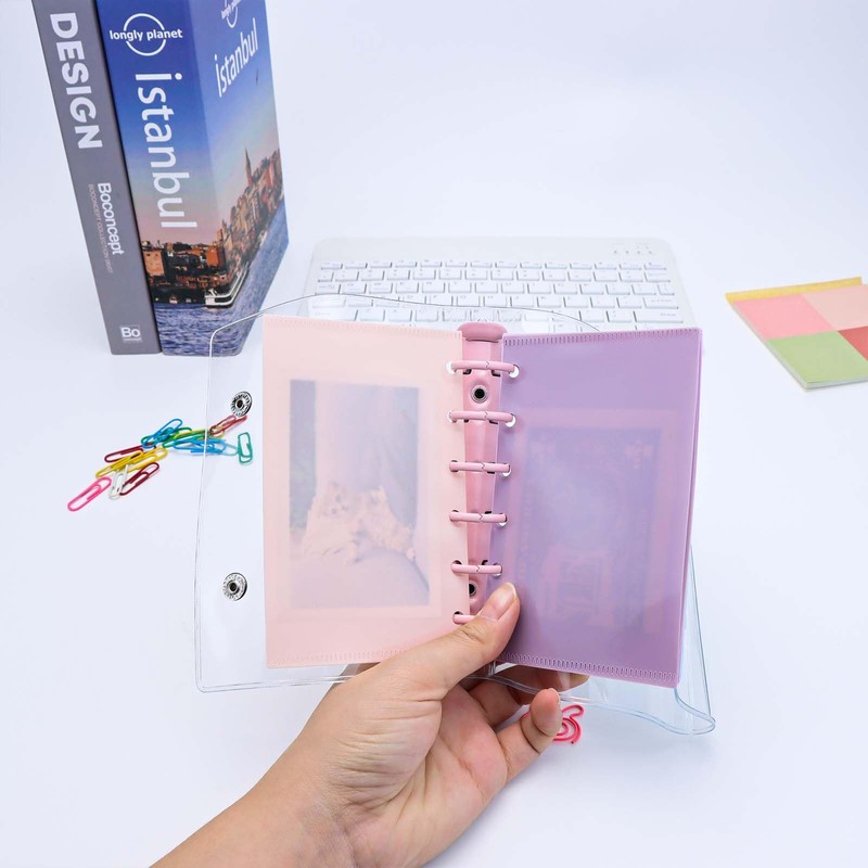 Mogoostry A7 Cash Envelope Binder Pockets 10pcs 5 Color A7