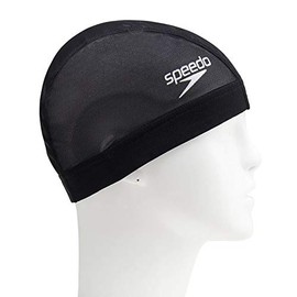 Speedo Swim Cap Logo Mesh Cap Logo Mesh Cap Swimming Unisex SE12050 Black M