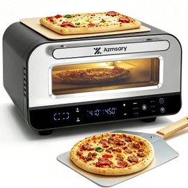 Electric Pizza Oven – 6 Programs, Max 840°F, Suitable for 12 inch Pizzas, 5-in-1 Multifunction: Pizza, Bake, Proof, Broil, and Warm – Includes Pizza Stone and Pizza Peel
