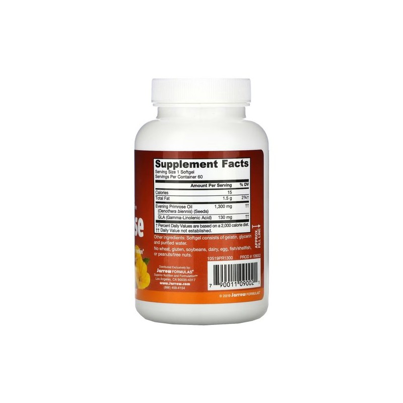 자로우포뮬라 달맞이꽃 종자유 1300mg 60소프트젤 감마리놀렌산 리놀레산 Jarow Formula Evening