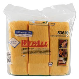 WYPALL MICROFIBRE CLOTHS YELLOW 8394 PK6
