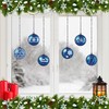 ArtiClings 12 x Bauble Window Clings with Glitter Patterns and