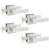 Passage Door Levers, 4 Pack Satin Nickel Heavy-Duty Door Handles,