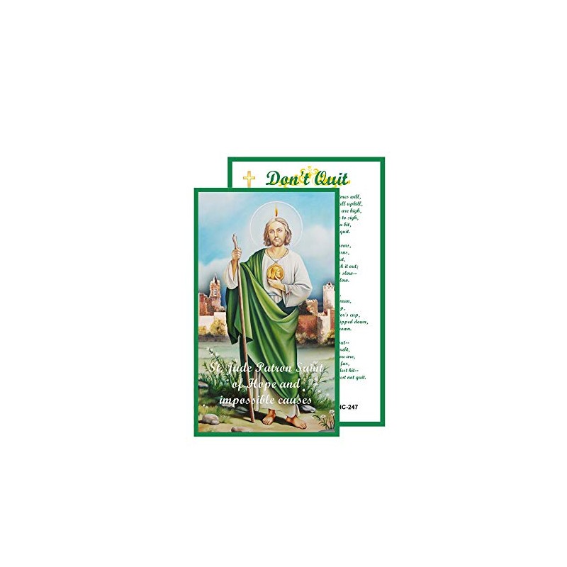 St Saint Jude Patron of Desperate Causes Dont Quit Laminated