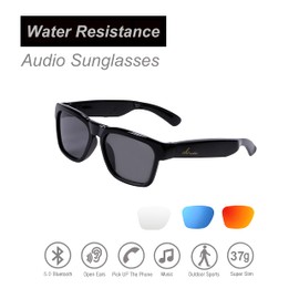 OhO sunshine - Gafas de sol Bluetooth OHo, con control de voz y gafas inteligentes con forma de oreja abierta, escuchan música y llamadas con subir y bajar el volumen, gafas de audio Bluetooth 5.0 y resistentes al agua IP44