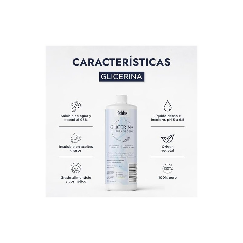 Glicerina Vegetal 500 g 100% Pura | Humectante para Piel