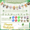 Bluegogo Safari Animals Birthday Party Banner with 10 Style Banners,