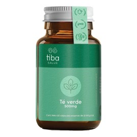 Té Verde Tiba Salud 60 Cápsulas Veganas De .550gr C/u Sabor Natural