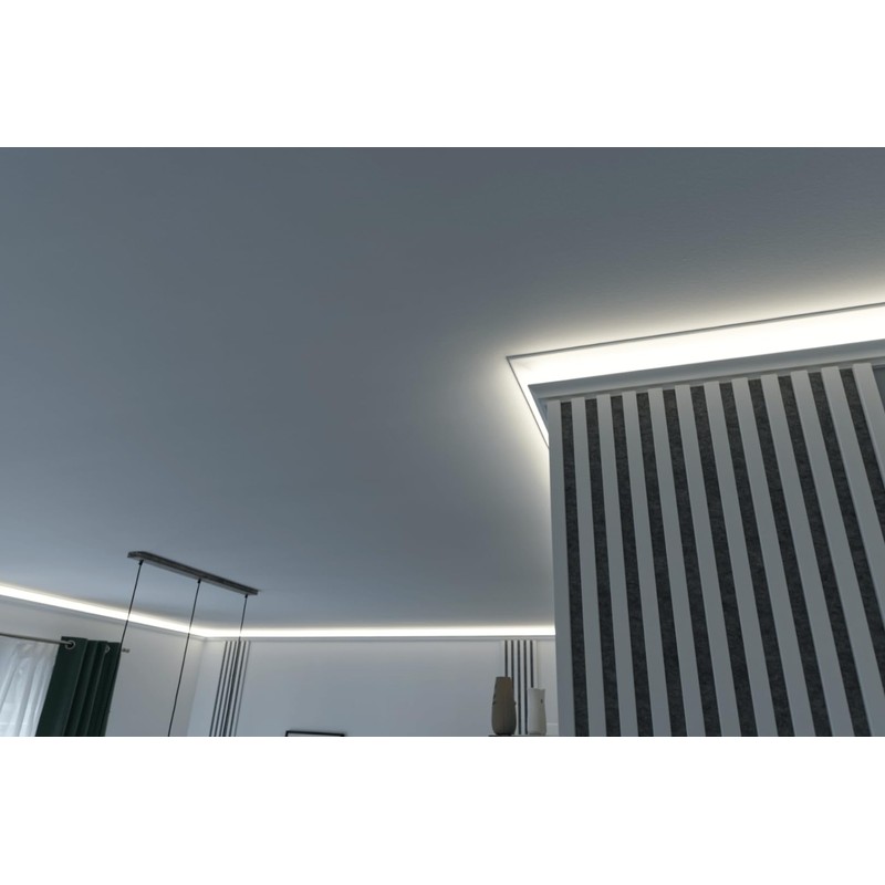 HEXIMO LED Stucco Moulding Strips 2-in-1, Indirect Lighting Ceiling Mouldings