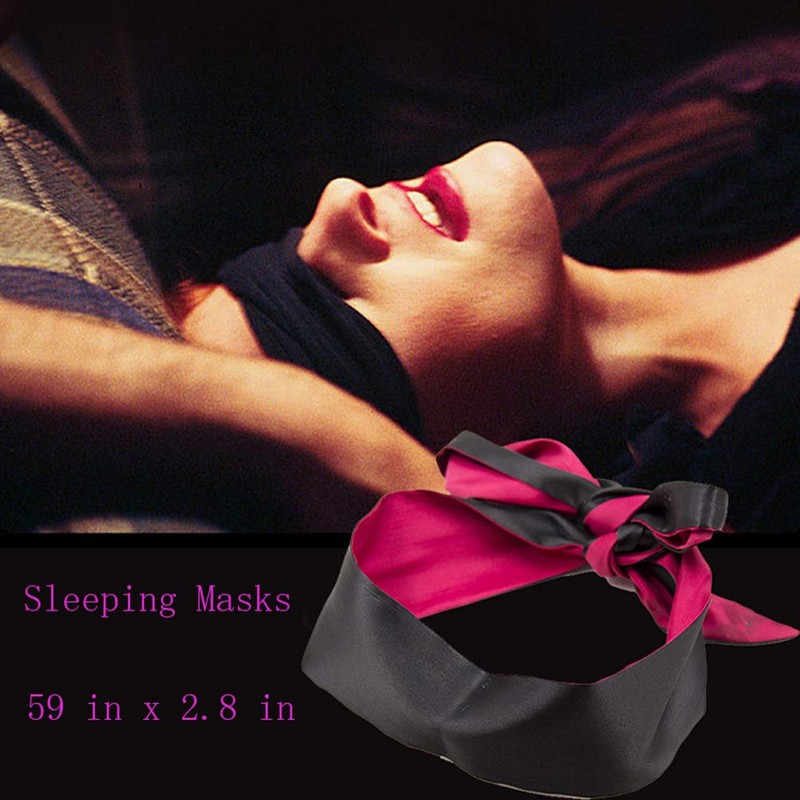 Ukissim Soft Satin Eye Mask Blindfold Comfortable Sleeping Masks -