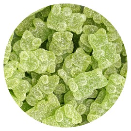 The Hampton Candy Company Mojito Sour Gummy Bears (Non-Alcoholic), Green Candy, 1 Pound Bulk Bag, Green Gummy Bears