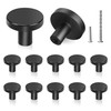 YSDMY 12 Pcs Black Cupboard Knobs,Black Door Knobs Cupboard Handles