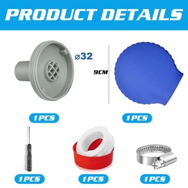 TUIBEIDAMAI Pool Inlet Nozzle, Pool Nozzle, Pool Outlet Nozzle Diameter 32 mm with Pool Connection Accessories, Pool Inlet Nozzle for Intex Bestway Pool Nozzle Outlet Outlet Accessories