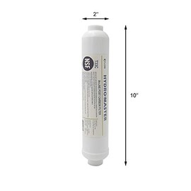 HYDRO MASTER IN-LINE POST CARBON FILTER With 1/4-Inch NPT Connection, 10 Inch x 2 Inch