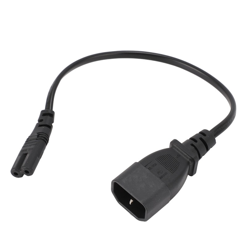 IEC320 C14 Male to IEC320 C7 Female Power Adapter Cable