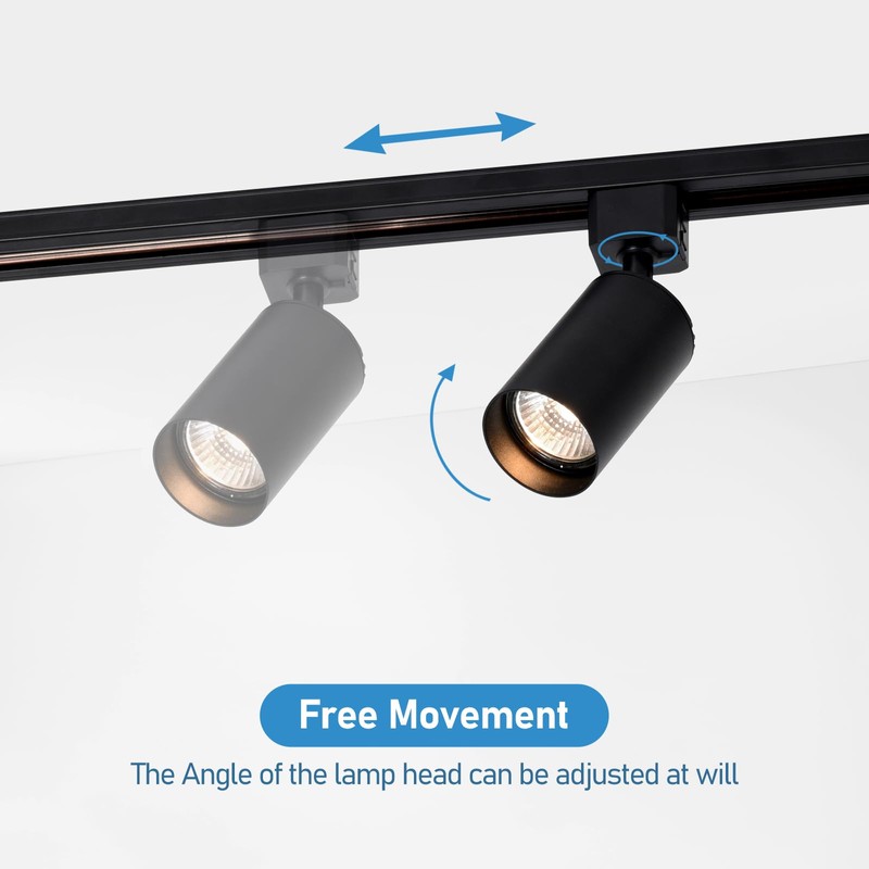 Hiiglxii Plug in Track Lighting with Power Cord, 8 Light