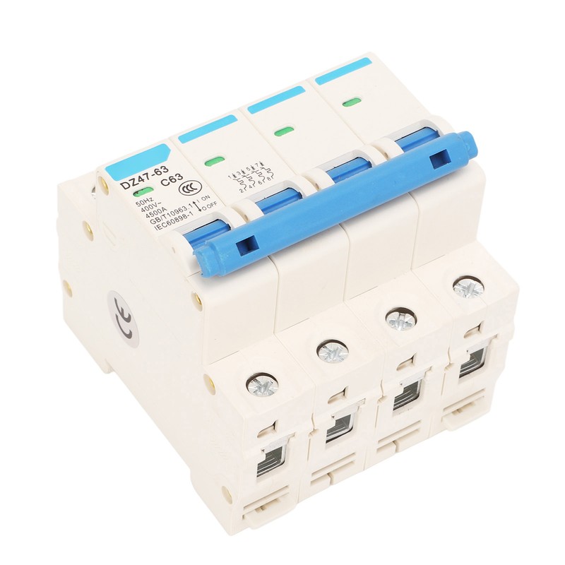 Circuit Breaker 4P MCB DIN Rail Mount Protection Switch 400V