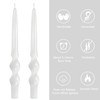 White Taper Candles Twisted Candlesticks 9Inch Handmade Unscented Candles 2pcs
