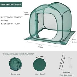 UV-Resistant Durable Plant Covers & Garden Mesh Netting - Protective Bird Netting for Tomato & Crop Protection, Portable Pop-Up Covers for Raised Beds