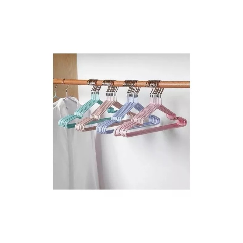 RIVERSOFY Ganchos Para Ropa Metalicos 40 Pzs Antiderrapantes Color