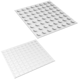 MOMI Doorway Cushion, Rubber Cushion, Anti-Slip, Seal, Rubber Feet, 164 Grains, 2 Sizes, Shock Absorption, Transparent, Shockproof, Vibration, Anti-Slip, Scratch-Resistant, Cupboard Adhesive, Hemispherical Shape, Round Rubber Cushion