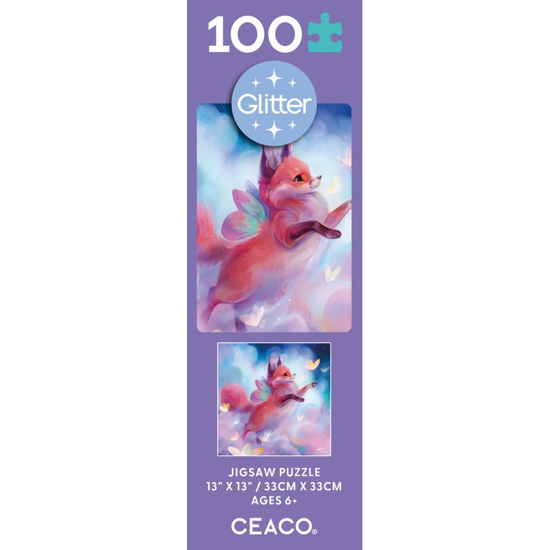 Ceaco - Glitter - Butterfox - 100 Piece Jigsaw Puzzle