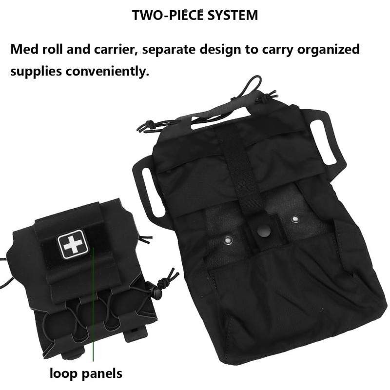 WoSporT Tactical Medical Molle First Aid Pouch Two Piece System