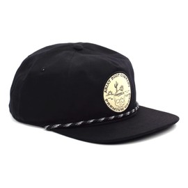 ARIAT Men's Snap Back Skull Desert Patch Black Cap, black