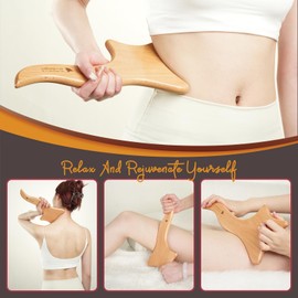 PYSEAN Wooden Massage Scraping Tool, Lymphatic Drainage Massager for Anti Cellulite, Relieve Muscle Pain, Body Sculpting, Muscle, Neck, Back, for Both Men and Women.