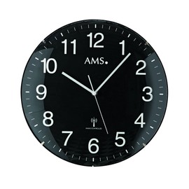 AMS Radio-Controlled Wall Clock, Wood, Multi-Colour, 34 x 34 x 7 cm